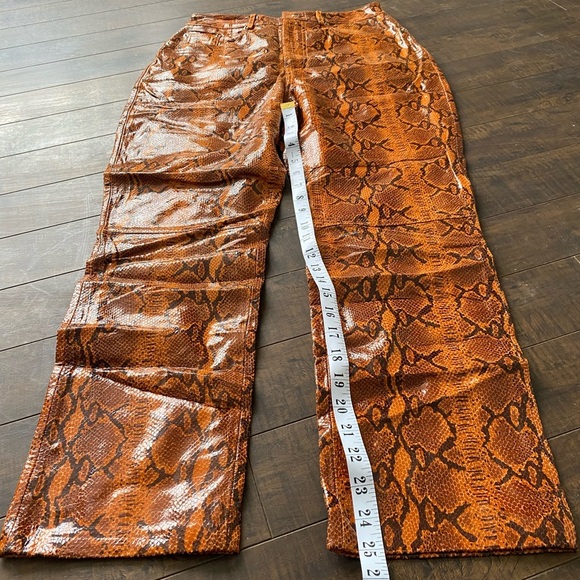 GRLFRND Snakeskin print Straight leather pants - Picture 11 of 14